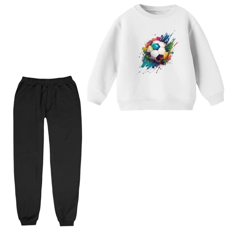 ست سویشرت و شلوار راحتی بچگانه مدل فوتبال کد 4  