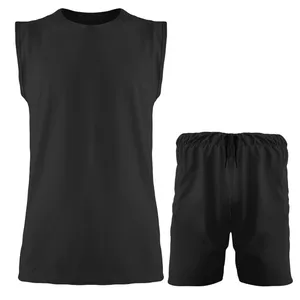 ست تاپ و شلوارک مردانه مدل 14015350 رنگ مشکی