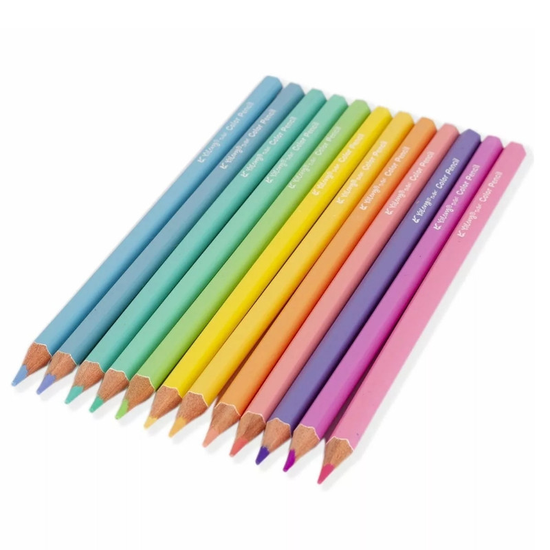 مداد رنگی 12 رنگ یالونگ مدل پاستیلی کد YL201029