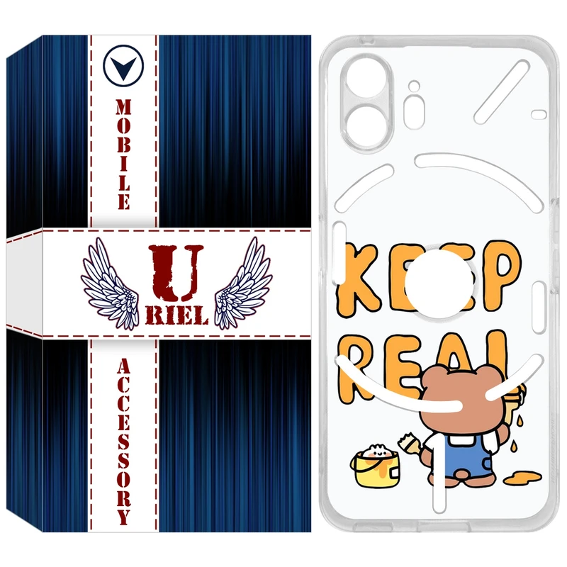 کاور یوریل مدل Clear کد 15 طرح خرس مناسب برای گوشی موبایل ناتینگ فون Nothing Phone 2