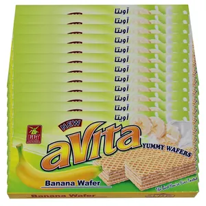 Banana Cream-Filled Wafers Avita Anata – 160g Pack of 12
