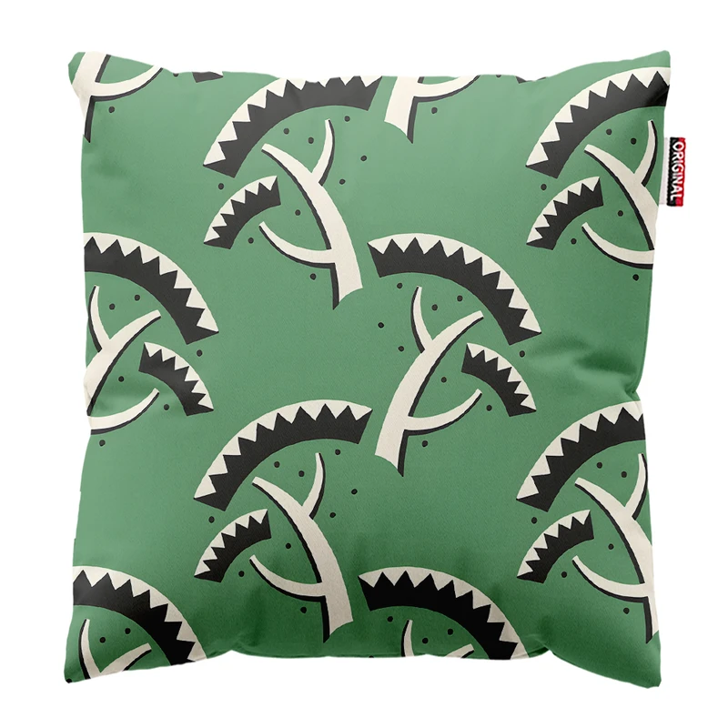 کوسن پاد آفرین مدل مینیمال طرح گل و برگ کد PK303236 سایز 30*30 سانتی متر