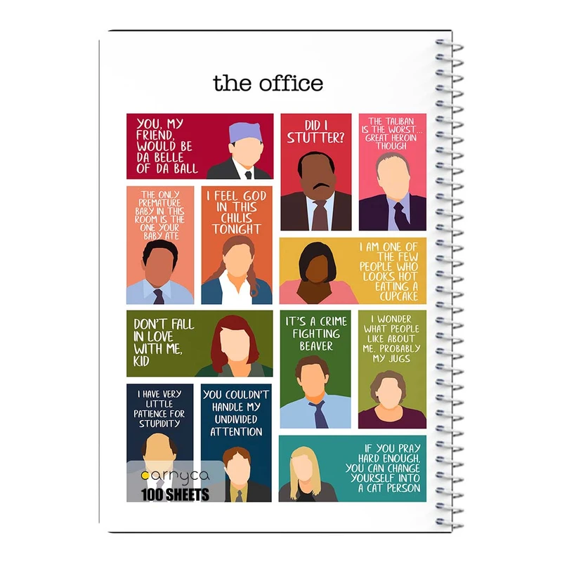 دفتر مشق 100 برگ سیمی کارنیکا طرح افیس The Office کد 20803