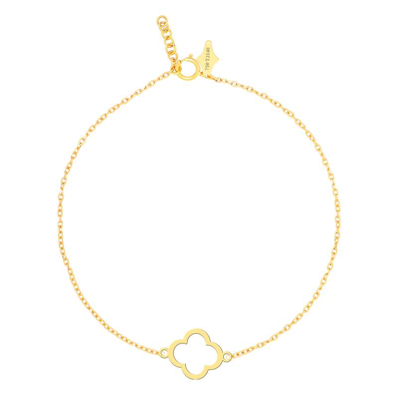 پابند طلا 18 عیار زنانه کرابو طرح گل مدل Kr2053