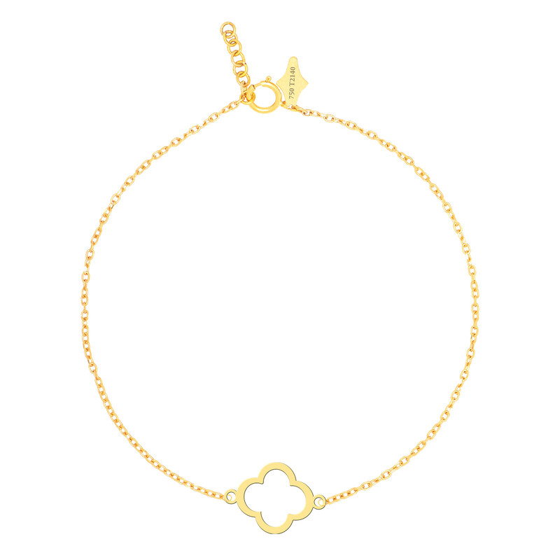 پابند طلا 18 عیار زنانه کرابو طرح گل مدل Kr2053