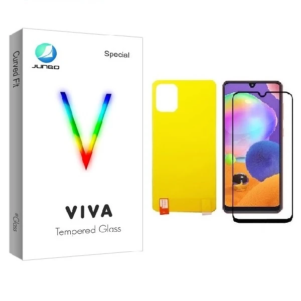 محافظ صفحه نمایش جانبو مدل FUL مناسب برای گوشی موبایل Galaxy A31 به همراه محافظ پشت گوشی