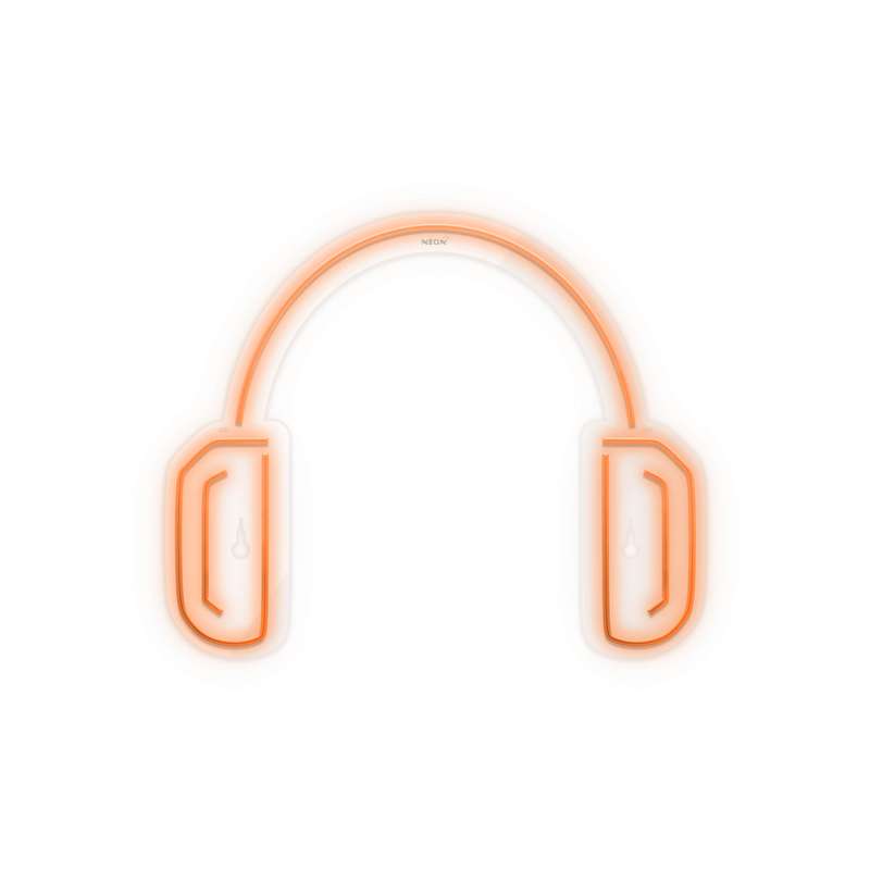 چراغ دیواری نئون دیزاین طرح Headphone_ORG