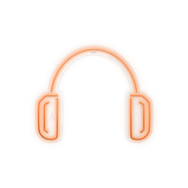 چراغ دیواری نئون دیزاین طرح Headphone_ORG