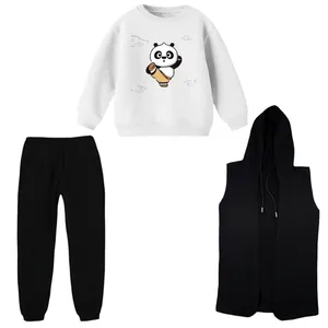 ست 3 تکه لباس راحتی بچگانه مدل پاندای کونگ فو کار کد 1