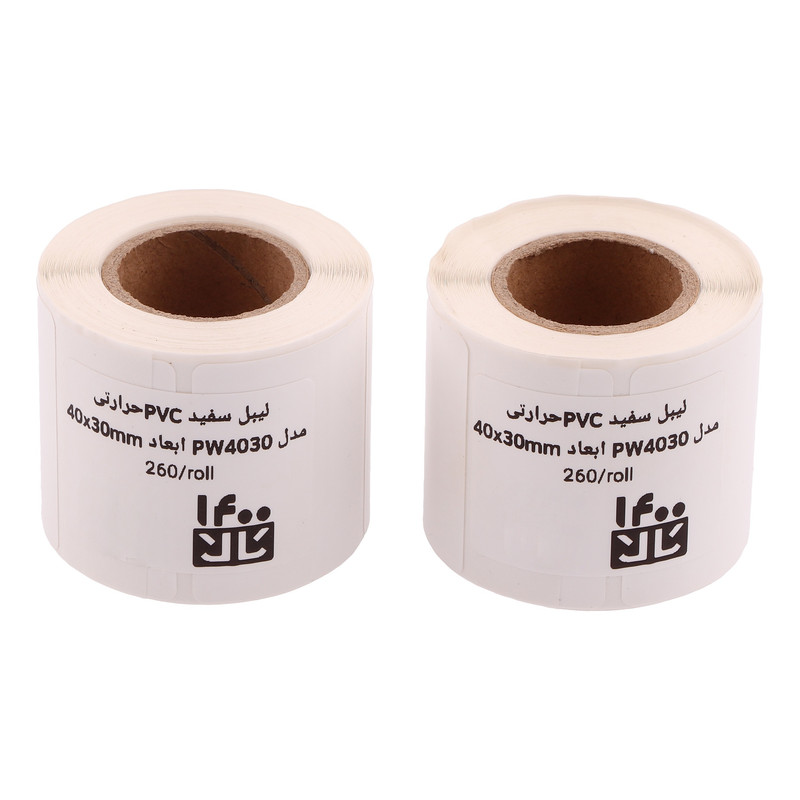 برچسب پرینتر لیبل زن تک ردیف 1400کالا مدلPW4030 سایز ۴۰×۳۰ بسته 2 عددی