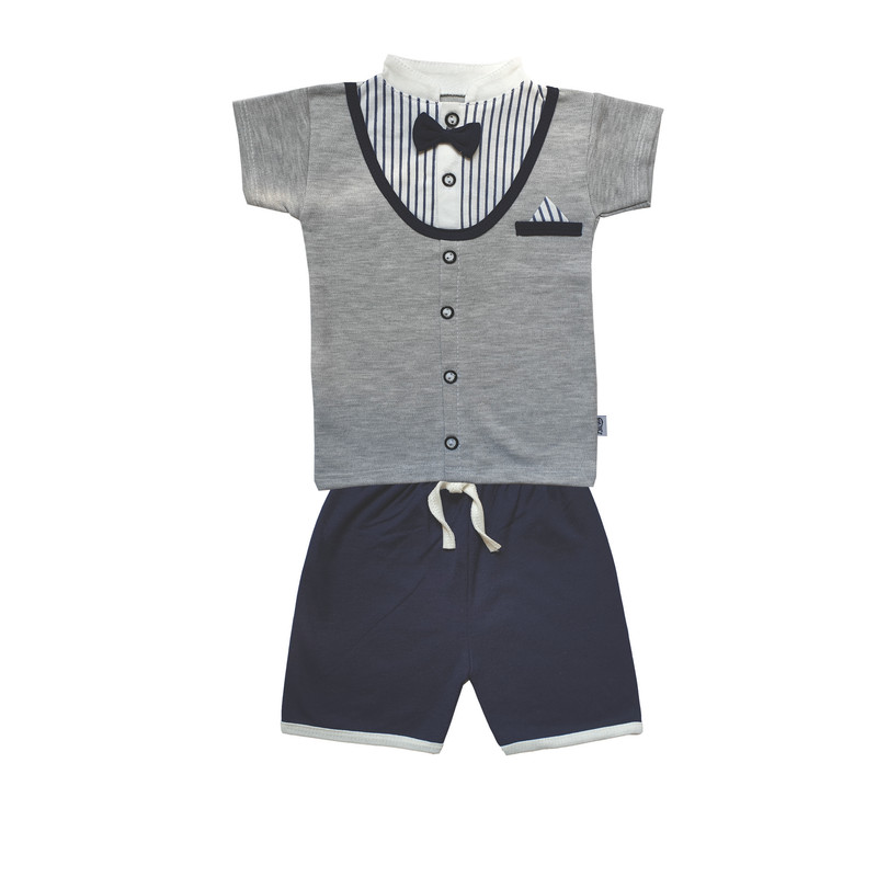 ست تی شرت و شلوارک نوزادی پردیس مدل پیمان