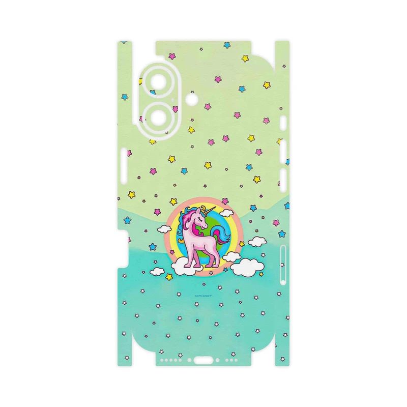 برچسب پوششی ماهوت مدل Rainbow unicorn adventure-FullSkin مناسب برای گوشی موبایل اپل iPhone 16