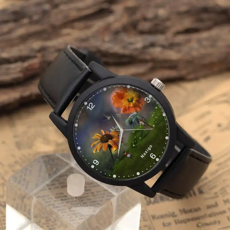 ساعت مچی عقربه ای ناکسیگو مدل گل کد LF12606