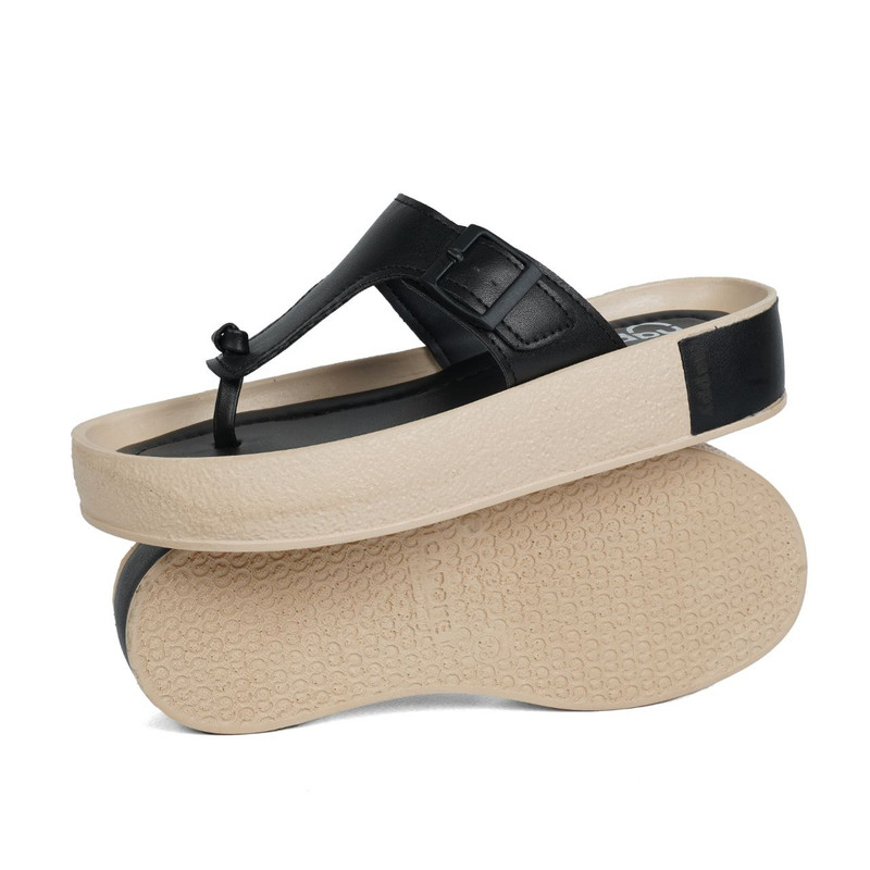 دمپایی لاانگشتی زنانه مدل الیزابت رنگ مشکی