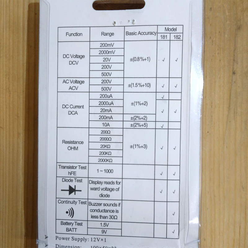 مولتی متر دیجیتال دریم بیگ مدل MINI DIGITAl