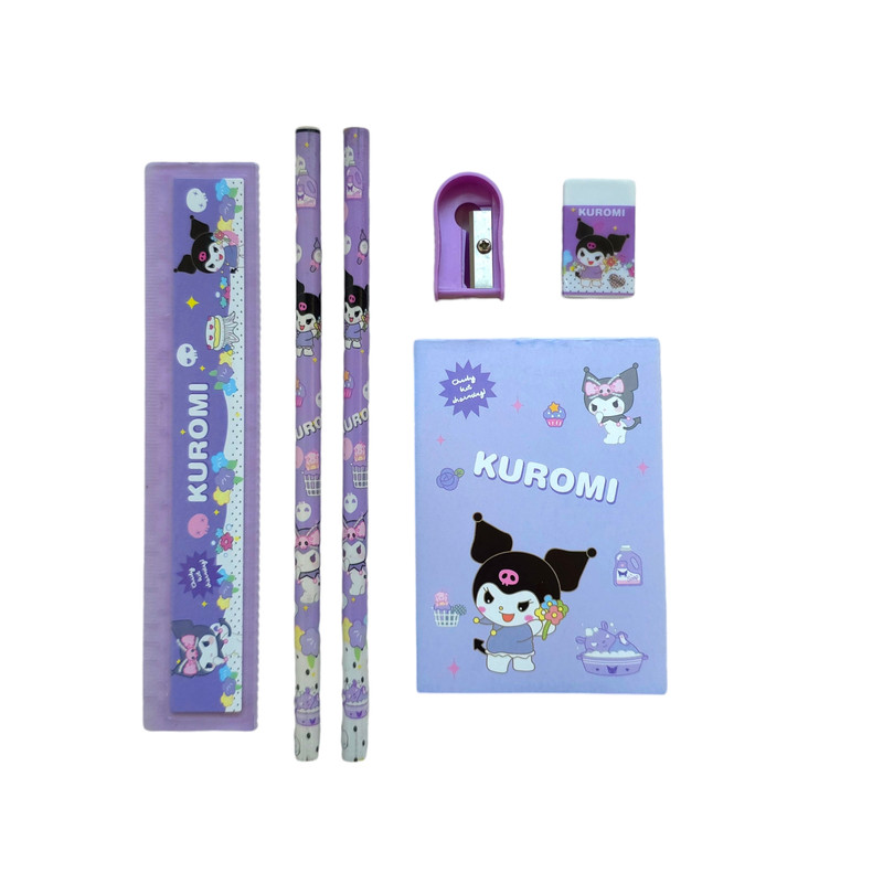 ست لوازم التحریر طرح کرومی بسته 6 عددی