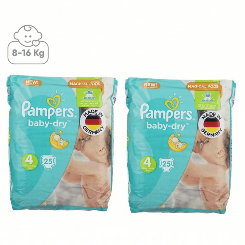 پوشک کودک پمپرز مدل New baby dry سایز 4 مجموعه 2 عددی به همراه پوشک سایز 5 پوشک کودک پمپرز مدل New baby dry سایز 4 مجموعه 2 عددی به همراه پوشک سایز 5