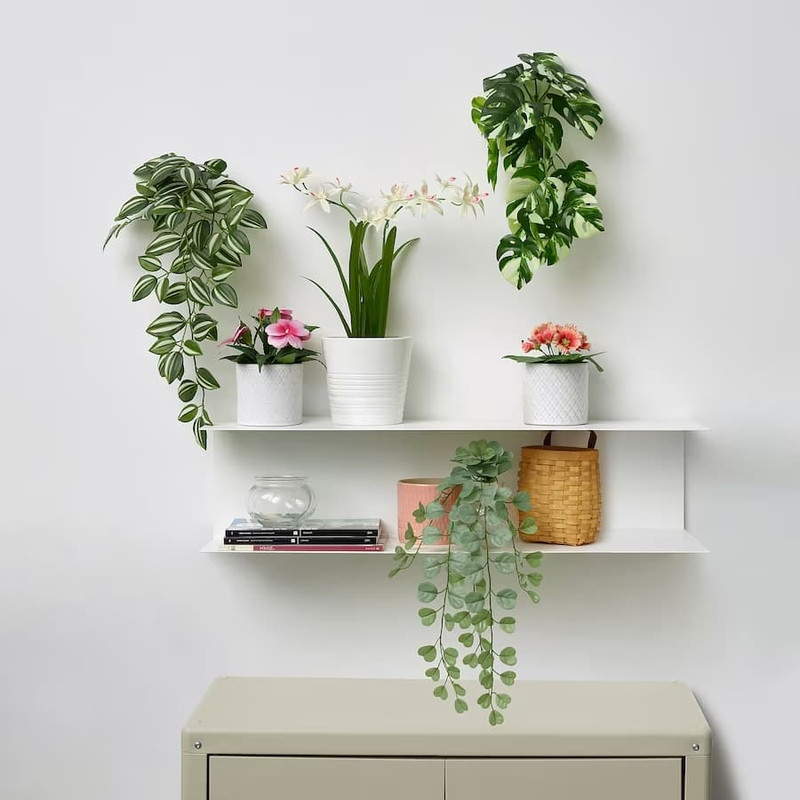 گلدان به همراه گل مصنوعی ایکیا مدل FEJKA کد 43806