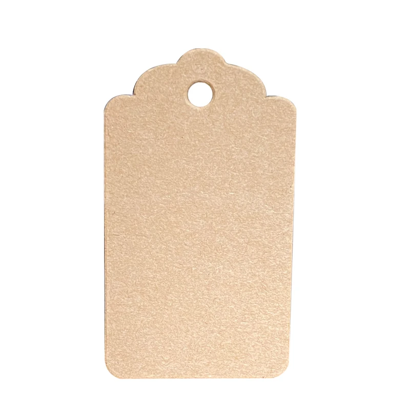 آویز تزیینی مدل اتیکت کرافت 7x4 و نخ کنفی مجموعه 100 عددی