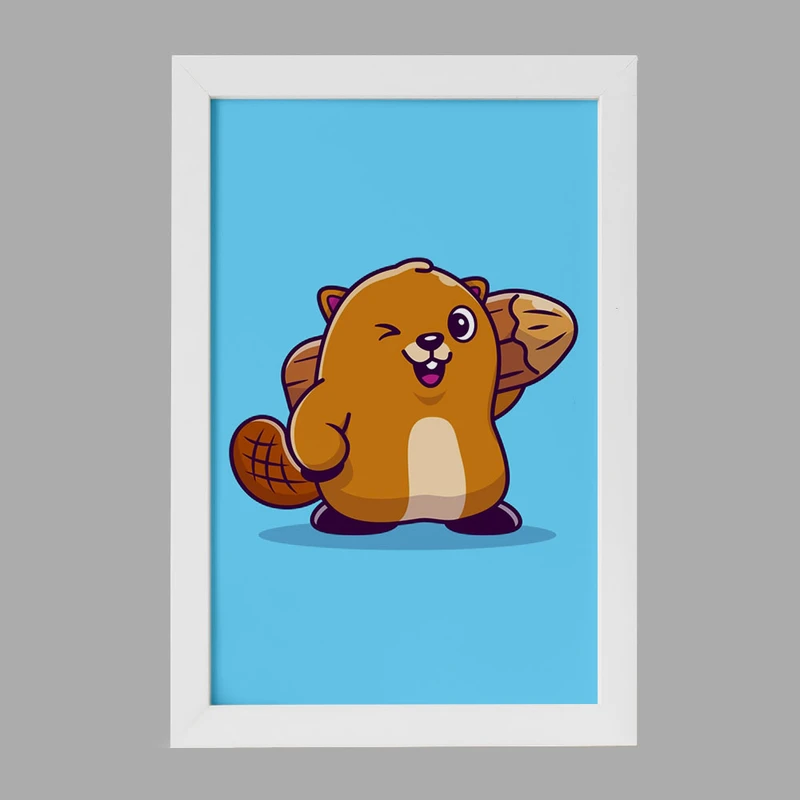 تابلو خندالو مدل حیوانات بامزه سمور کد 29637