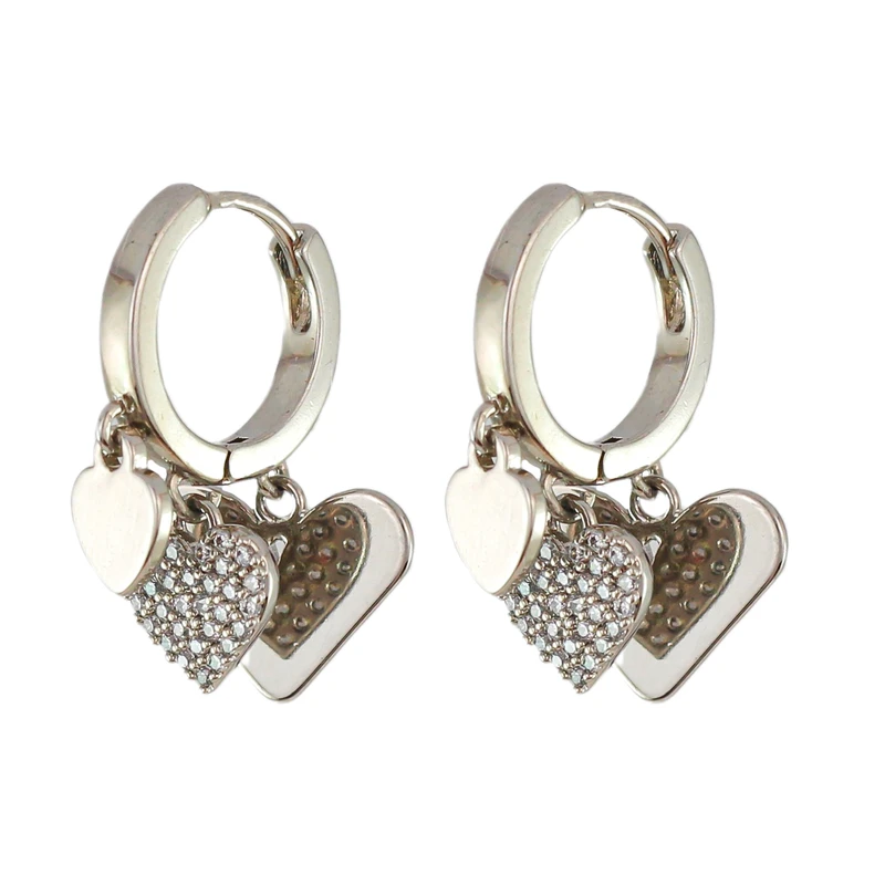 گوشواره زنانه ژوپینگ مدل قلب کد AAC1003