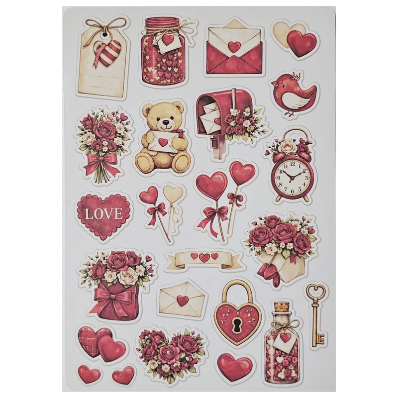 برچسب طرح برش خورده بولت ژورنال مدل Love A5