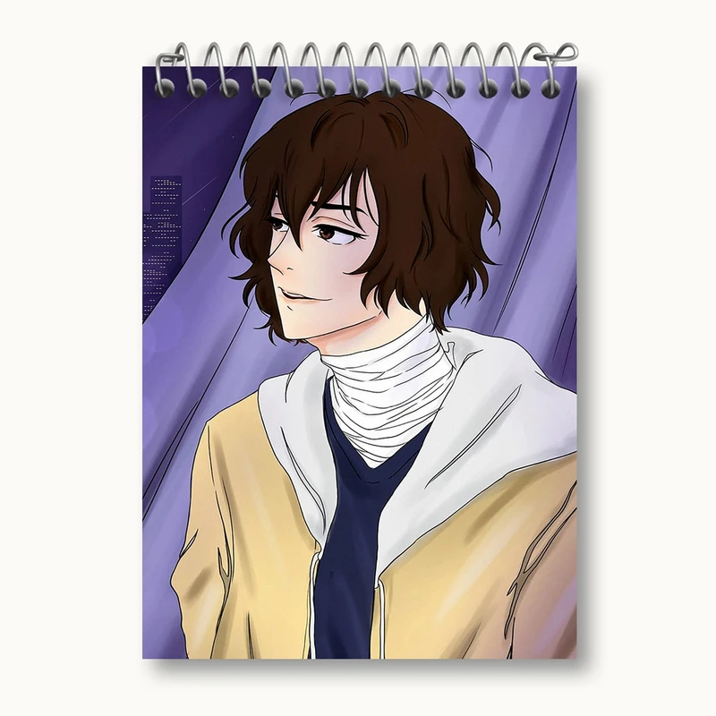 دفتر یادداشت 50 برگ خندالو مدل دازای انیمه سگ های ولگرد بانگو کد 15675