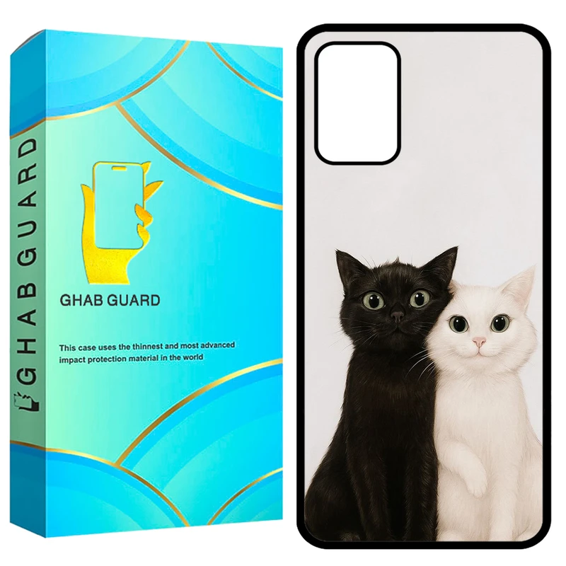 کاور قاب گارد طرح گربه مدل GCHPA324 مناسب برای گوشی موبایل سامسونگ Galaxy A32 4G 