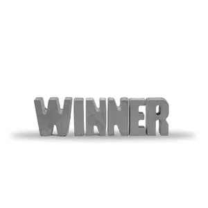 مجسمه بتنی طرح حروف مدل WINNER مجموعه 6 عددی