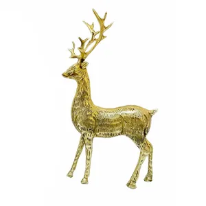 دکوری برنجی مدل گوزن ایستاده کد 829-1004g