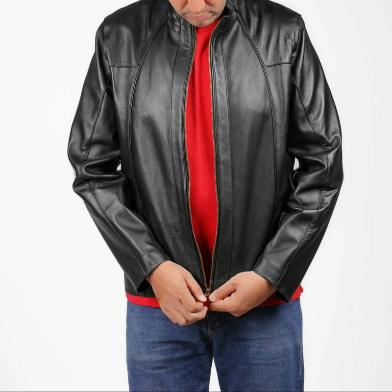 عکس شماره 6 : کت چرم مردانه چرم آفتاب مدل r520