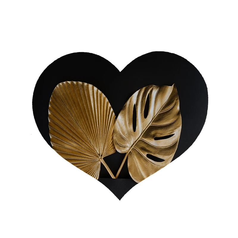 پادری مدل قلب طرح برگ کد 8931 سایز 90x90 سانتی متر 