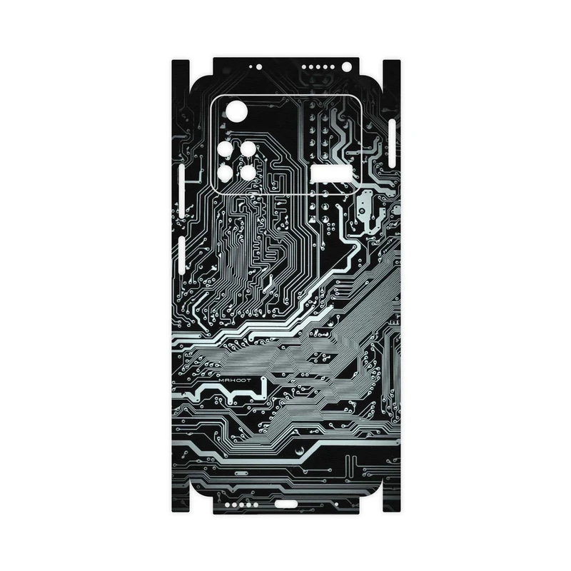 برچسب پوششی ماهوت مدل Black-Printed-Circuit-Board-FullSkin مناسب برای گوشی موبایل شیائومی Poco M4 Pro 4G