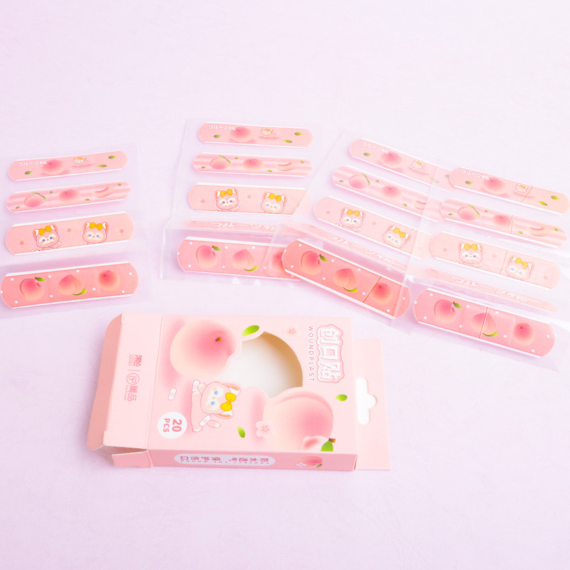 چسب زخم مدل فانتزی طرح گربه و هلو بسته 20 عددی