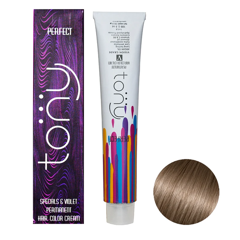 رنگ مو تونی شماره 8.68 حجم 100 میلی لیتر رنگ قوس و قزح روشن