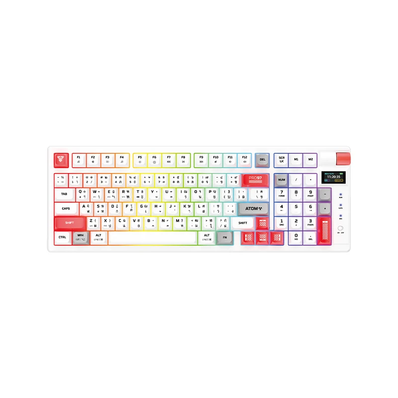 کیبورد بی‌سیم گیمینگ فنتک مدل Atom Pro97 MK918Blueswitch