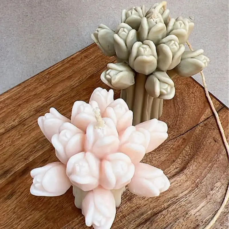 قالب شمع مدل دسته گل لاله