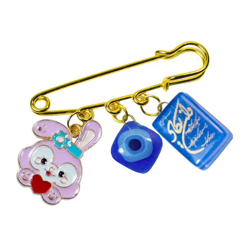 سنجاق سینه نوزادی مدل وان یکاد و چشم نظر و خرگوش و سنجاق سینه اسکاتلندی