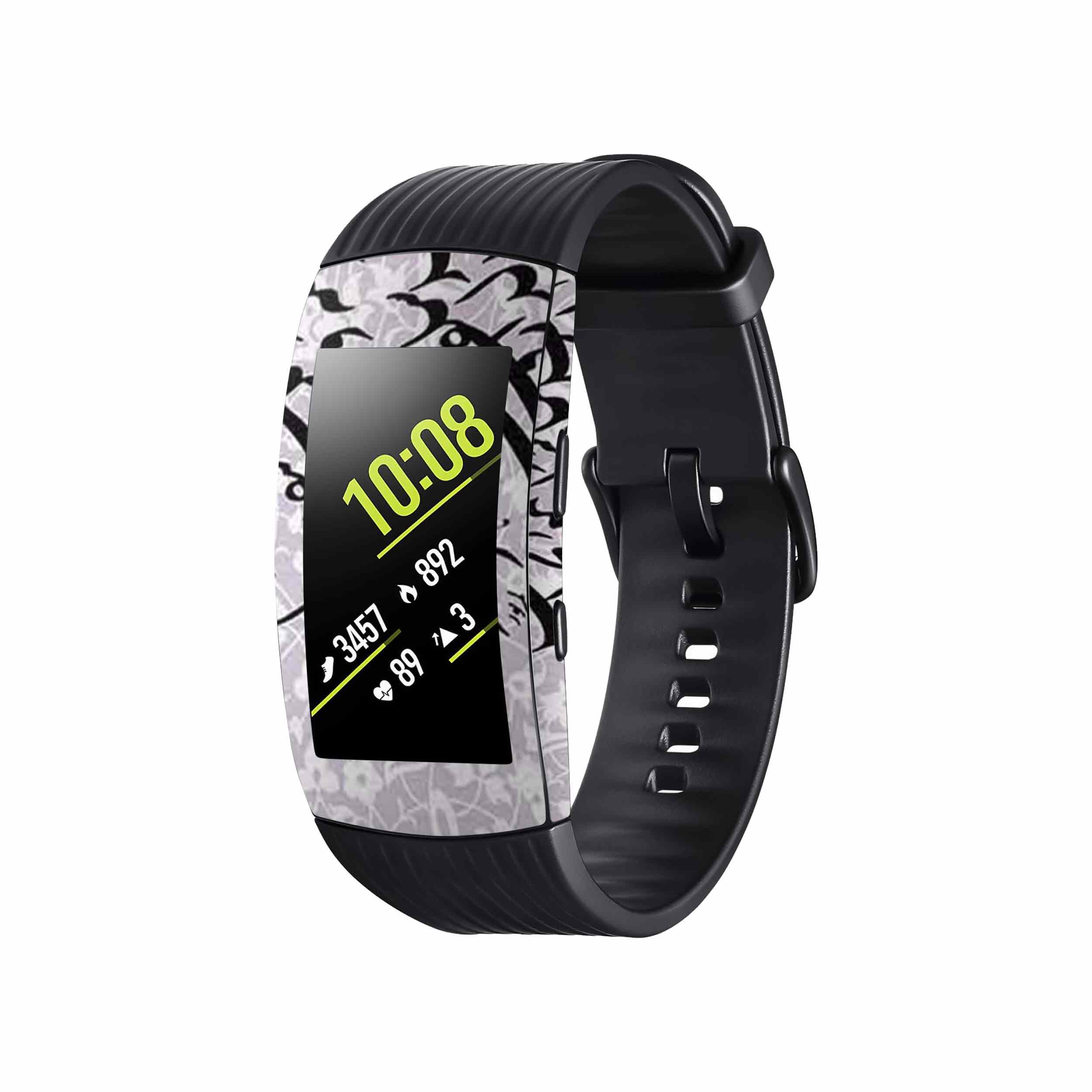 برچسب ماهوت طرح Nastaliq-1 مناسب برای ساعت هوشمند سامسونگ Galaxy Gear Fit 2 Pro