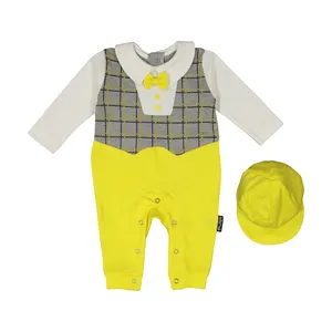 ست سرهمی و کلاه نوزادی آدمک مدل 2171125-16