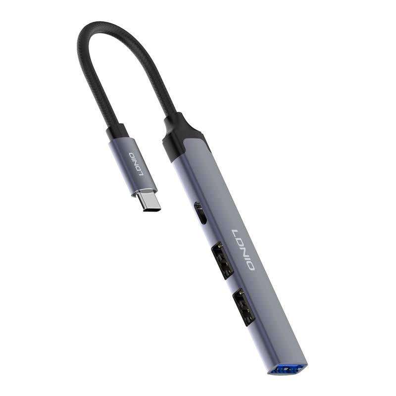 هاب 4 پورت USB-C الدینیو مدل DS-34C