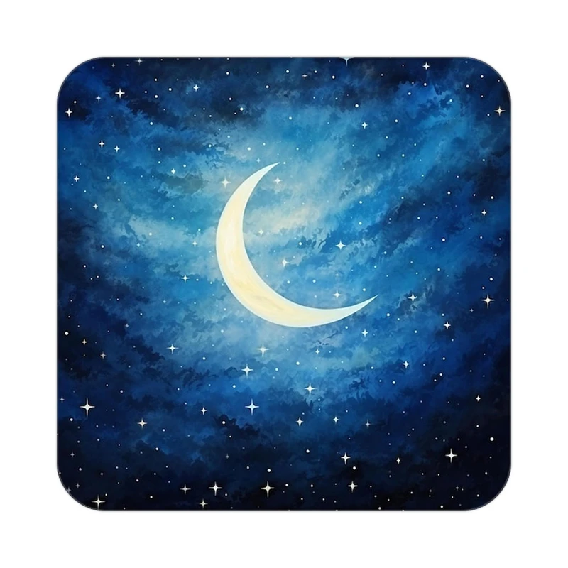 زیر لیوانی کاکتی طرح ماه و ستاره مدل mp53190