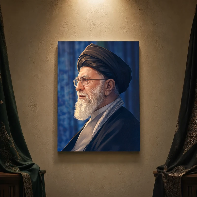 تابلو شاسی مدل مذهبی طرح رهبر شهید امام خامنه‌ای کد 22SM
