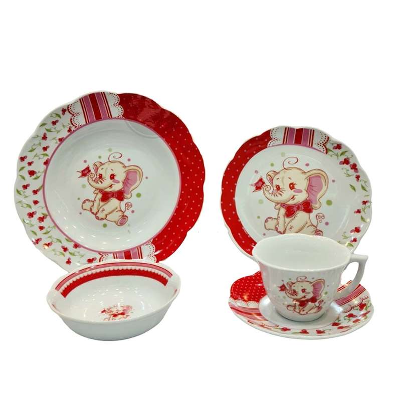 سرویس غذاخوری 5 پارچه طرح فیل بازیگوش