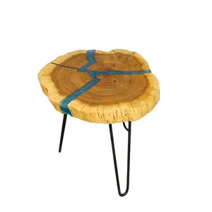 میز عسلی مدل چوب و رزین