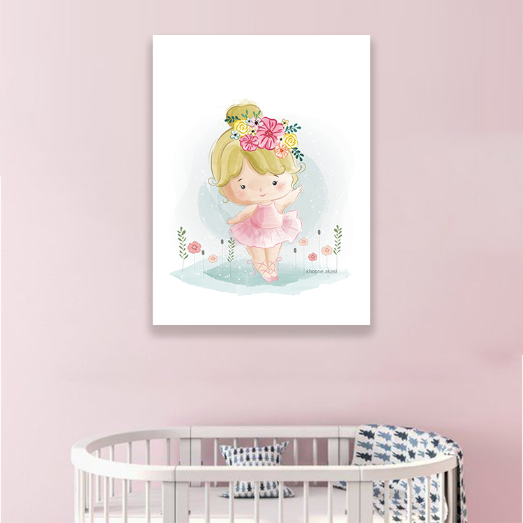 تابلو شاسی کودک مدل نقاشی دختر بچه طرح 667
