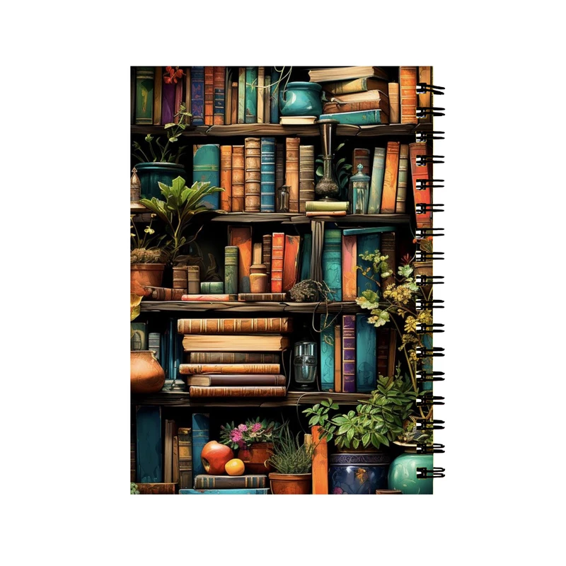 دفتر مشق 60 برگ طرح کتاب و کتابخونه کد D-20074