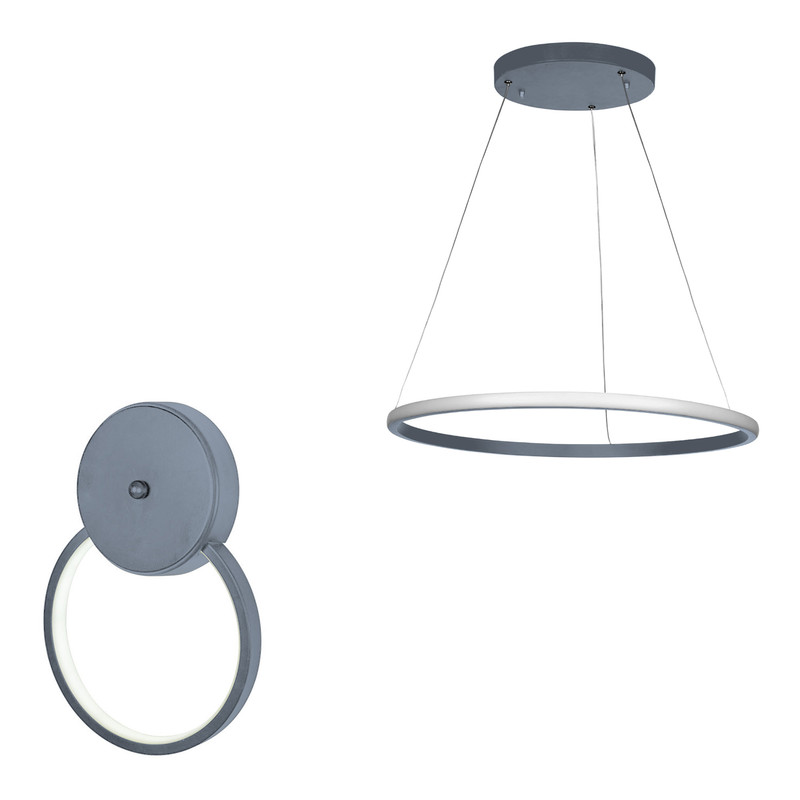 چراغ دیواری و لوستر تک حلقه چشمه نور کد L63321H63731