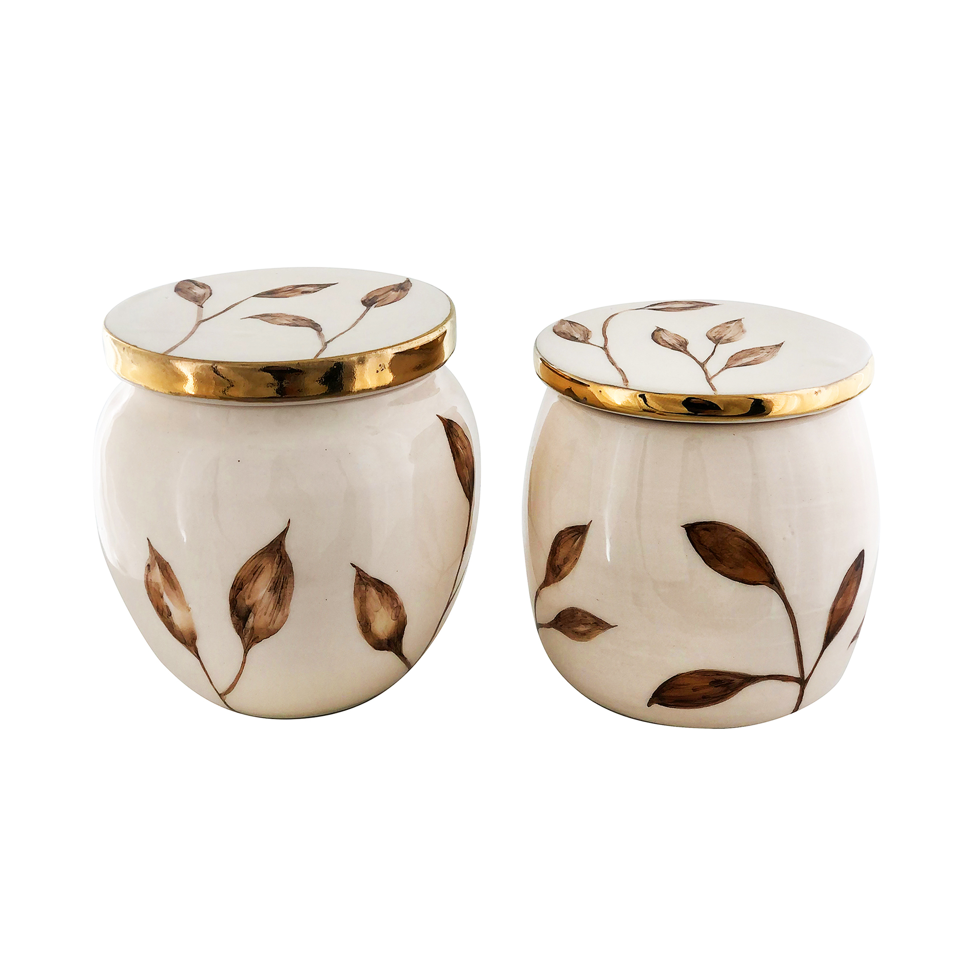 بانکه طرح برگ پائیزی مدل GZ99736 مجموعه 2عددی