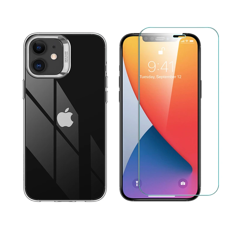 کاور و محافظ صفحه نمایش ای اِس آر مدل Classic Hybrid مناسب برای گوشی موبایل اپل iPhone 12 mini 